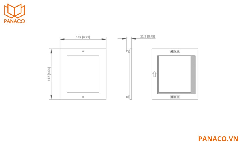 Kích thước phần bìa của vỏ che đạt chuẩn 134 x 124 x 4 mm