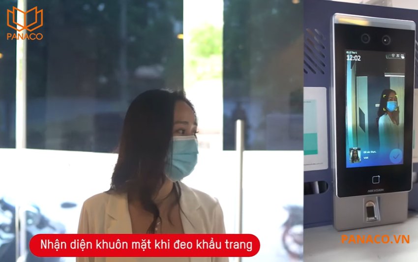 DS‑K1T671MF được tích hợp chế độ nhắc nhở đeo khẩu trang với giọng nói tự động 