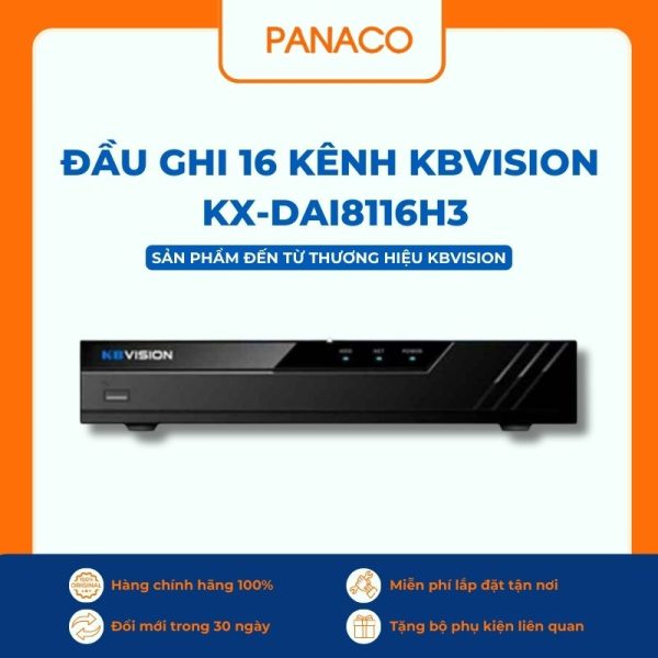 Đầu ghi 16 kênh Kbvision KX-DAi8116H3