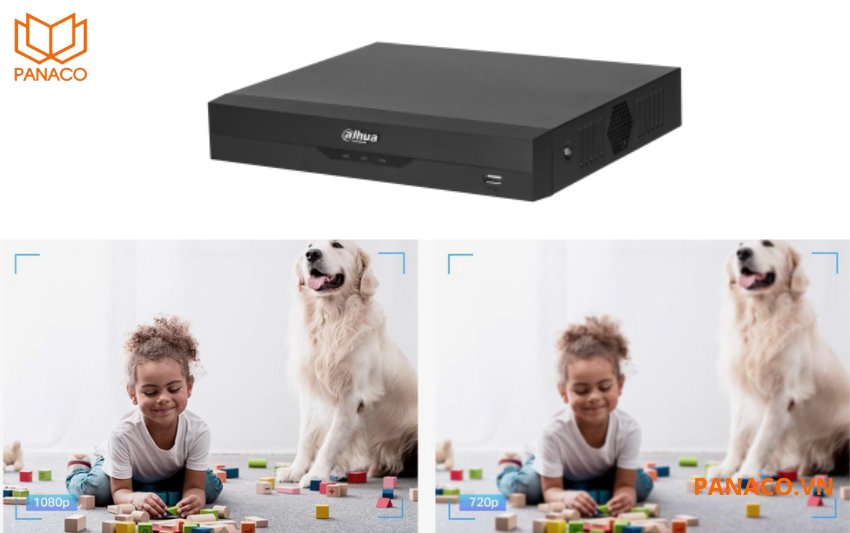 DH-XVR4116HS-I ghi hình với độ phân giải tối đa 1080P hoặc 720P