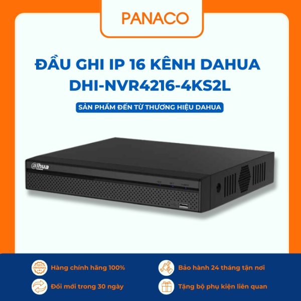 Đầu ghi IP 16 kênh Dahua DHI-NVR4216-4KS2/L