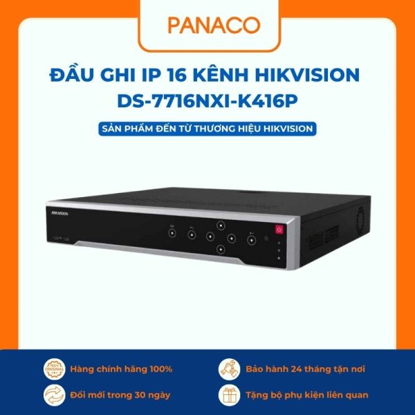 Đầu ghi IP 16 kênh Hikvision DS-7716NXI-K4/16P