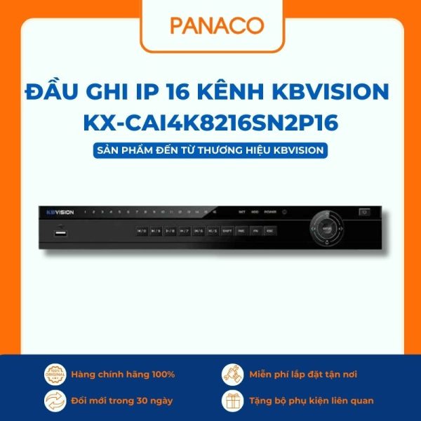 Đầu ghi Kbvision IP 16 kênh KX-CAi4K8216SN2P16