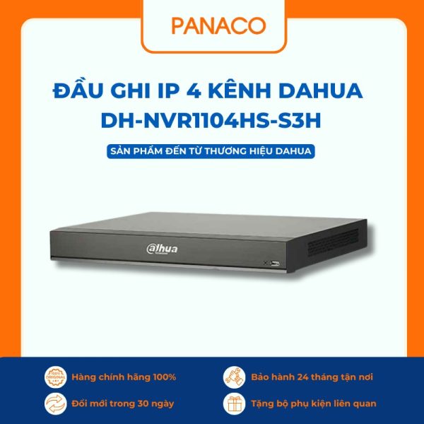 Đầu ghi IP 4 kênh Dahua DH-NVR1104HS-S3H