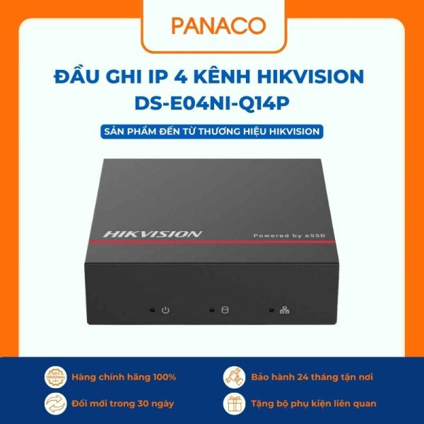 Đầu ghi camera IP POE Hikvision 4 kênh DS-E04NI-Q1/4P