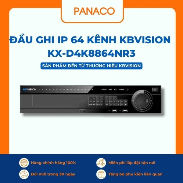 Đầu ghi Kbvision IP 64 kênh KX-D4K8864NR3