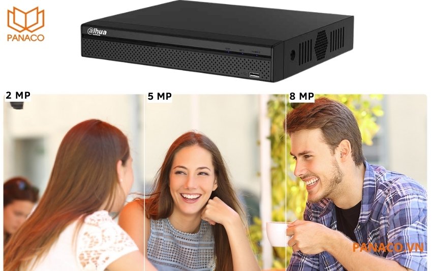 Đầu ghi hình IP 8 kênh Dahua hỗ trợ độ phân giải lên đến 8MP