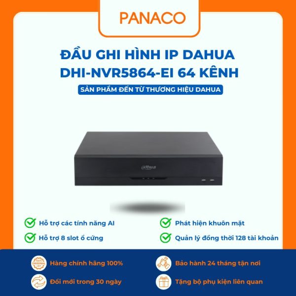 Đầu ghi hình IP DAHUA DHI-NVR5864-EI 64 kênh chuẩn 4K