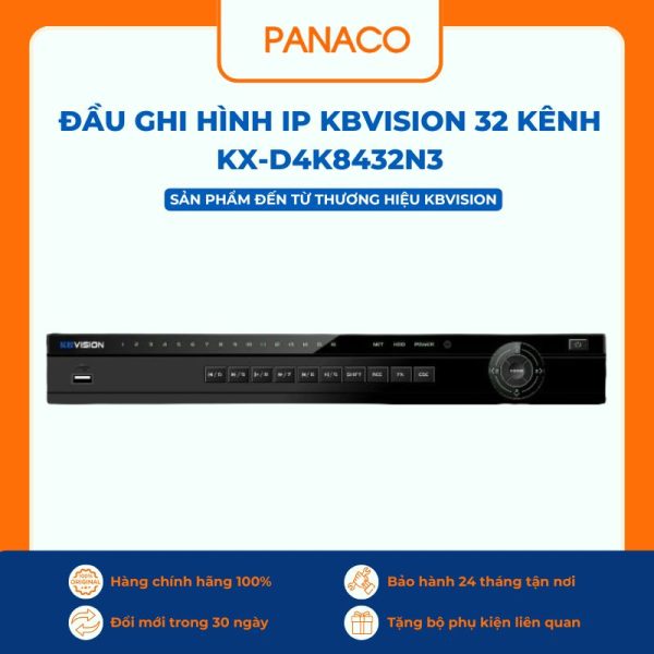 Đầu ghi Kbvision IP 32 kênh KX-D4K8432N3