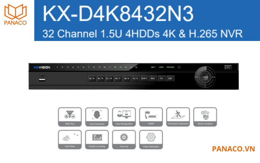 Đầu ghi hình IP Kbvision KX-D4K8432N3