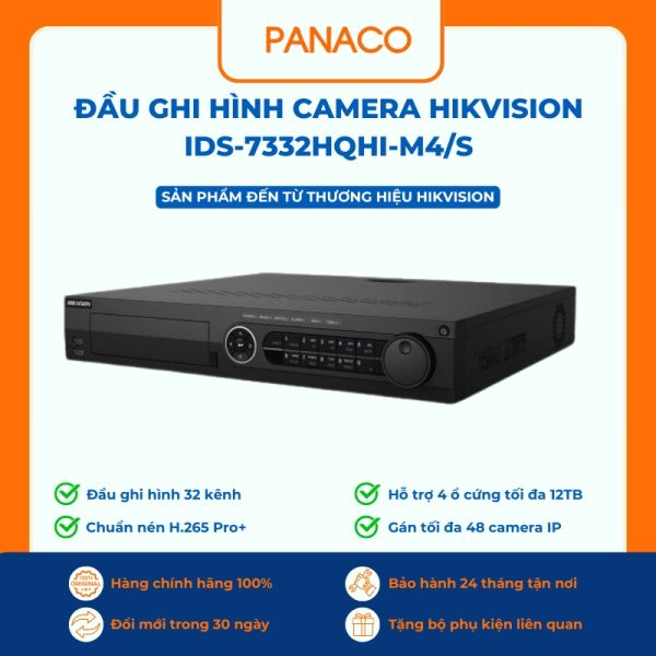 Đầu ghi hình HIKVISION 32 kênh ACUSENSE iDS-7332HQHI-M4/S