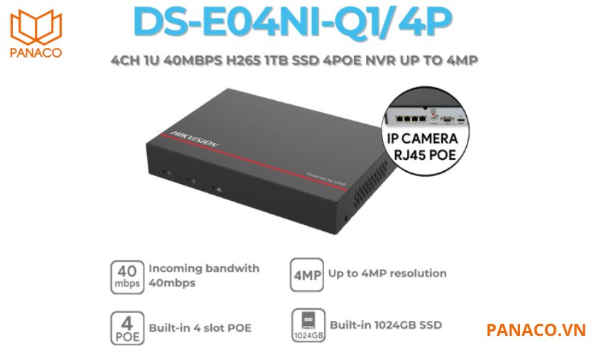 Tìm hiểu về đầu ghi poe DS-E04NI-Q1/4P 