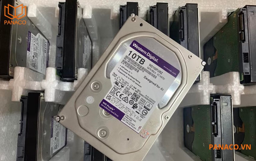 Đầu ghi tích hợp 2 khe ổ cứng SATA với dung lượng 10TB mỗi khe