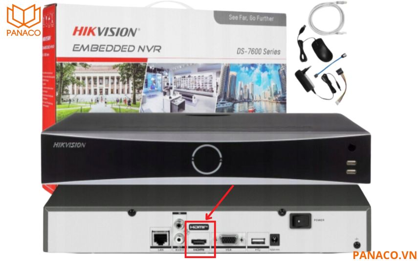 Đầu ghi trang bị cổng ra HDMI hỗ trợ độ phân giải 4K