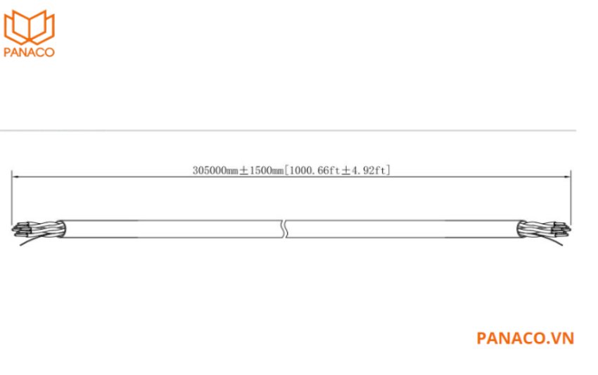 Dây cáp Dahua DH-PFM922I-6UN-C có chiều dài tiêu chuẩn 305m