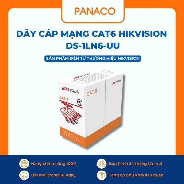 Dây cáp mạng Cat6 Hikvision DS-1LN6-UU