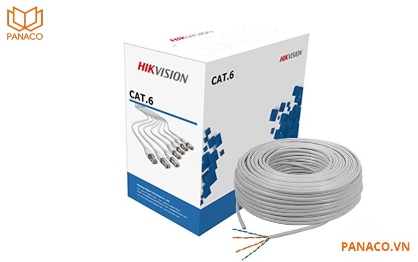 Dây cáp mạng hikvision CAT6 8 lõi đồng DS-1LN6-UE-W