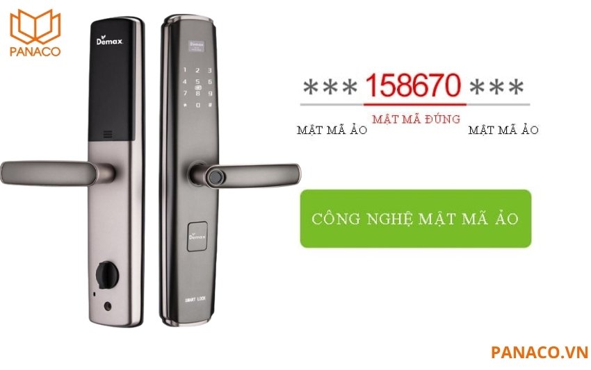Demax EL666 RM được trang bị tính năng mở khóa bằng mật mã, cho phép nhập thêm dãy số ngẫu nhiên trước hoặc sau mật mã thật mà vẫn mở cửa được