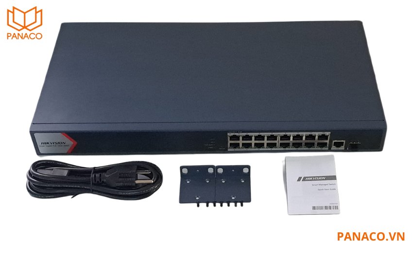 Full box switch POE hikvision 16 cổng Gigabit 1000Mbps DS-3E1518P-EI/M