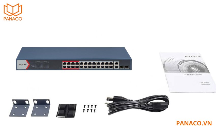 Full box switch POE hikvision 24 cổng DS-3E1326P-EI