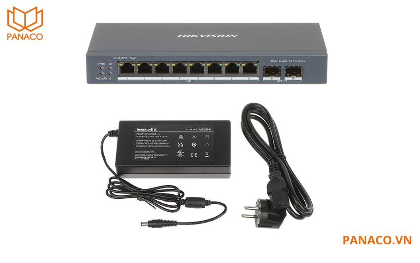 Full hộp switch POE hikvision 8 cổng Gigabit 1000Mbps DS-3E1510P-SI
