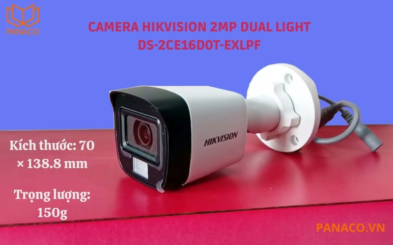 Hikvision DS-2CE16D0T-EXLPF nhỏ gọn 