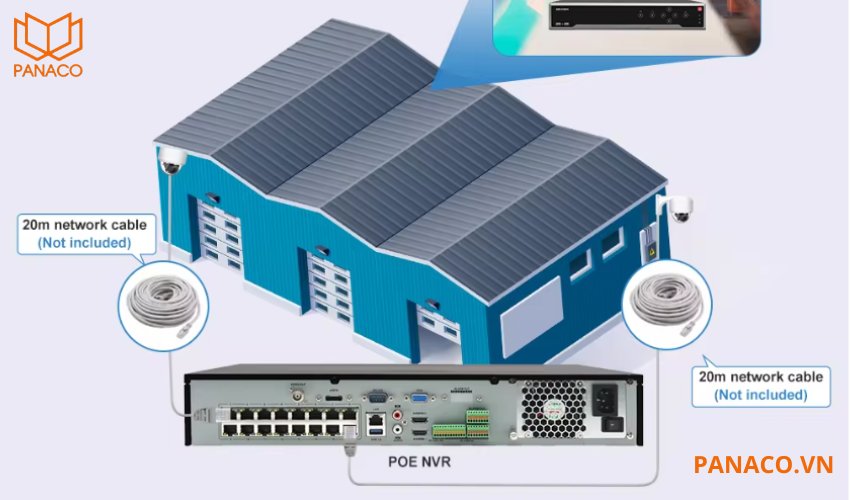 Camera bán cầu hồng ngoại còn hỗ trợ cấp nguồn qua Ethernet (PoE)