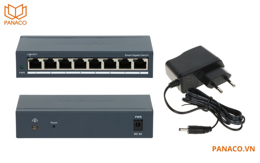 Hộp switch mạng hikvision 8 cổng Gigabit 1000Mbps DS-3E1508-EI