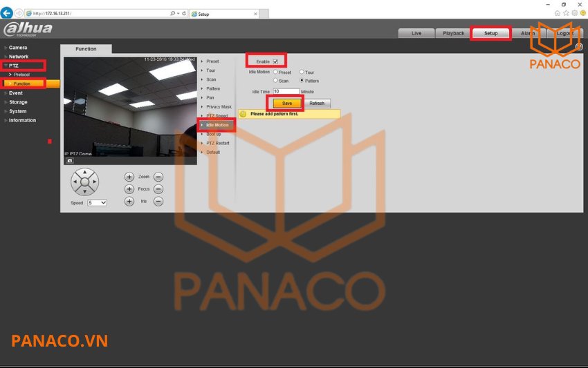 Hướng dẫn cài đặt tính năng Idle Motion trên camera Dahua