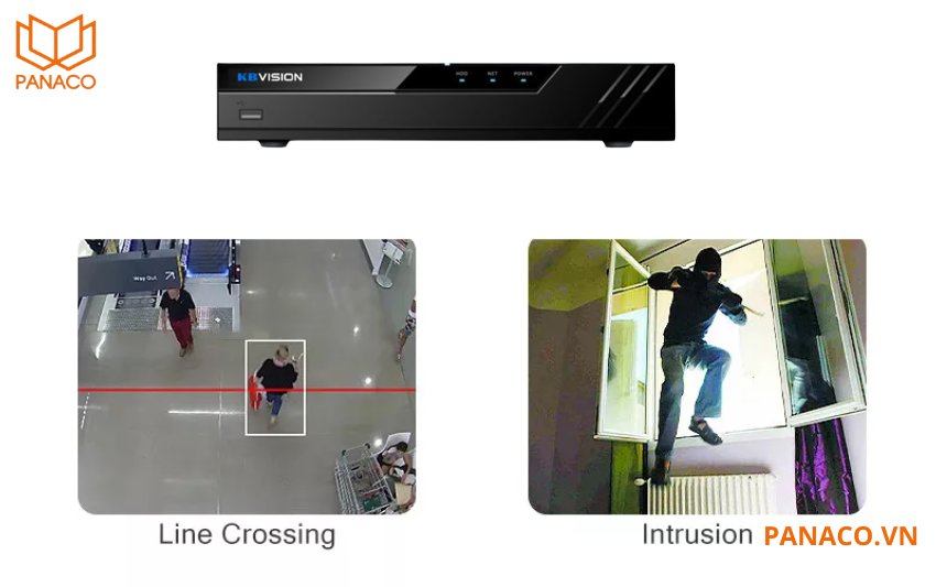 Đầu ghi chống trộm KX-A4K8118N2 hỗ trợ hai tính năng AI rất hữu ích