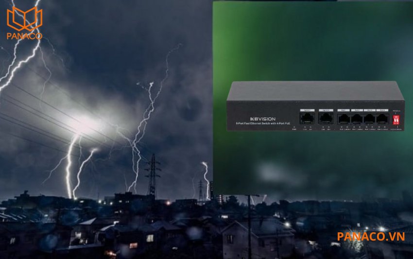 KX-ASW04-P2 được trang bị khả năng chống sét cấp độ 3