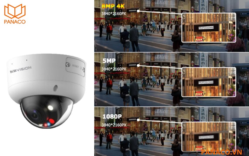 KX-CAiF8004MN2-TiF-A có độ phân giải hình ảnh 4K sắc nét