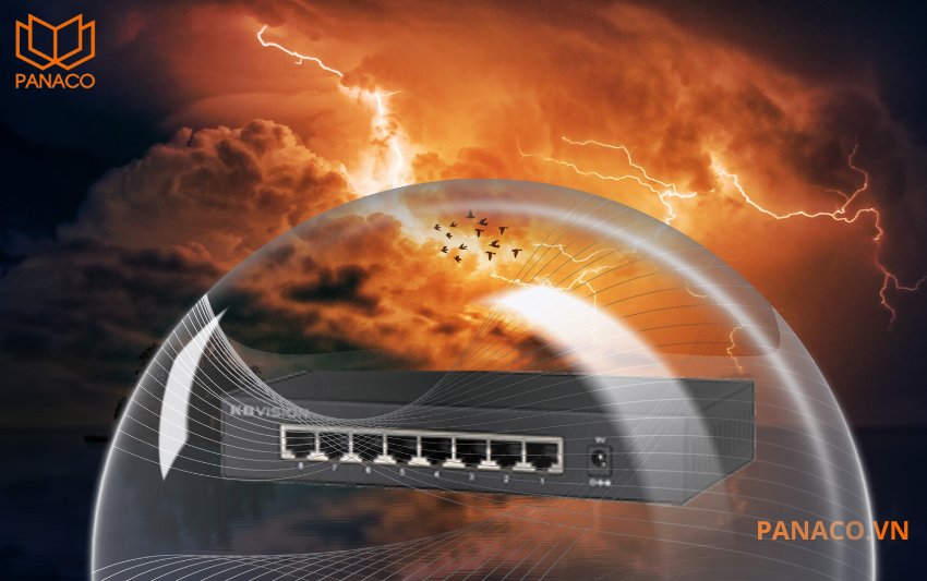 KX-CSW08 được thiết kế với khả năng chống sét tiên tiến