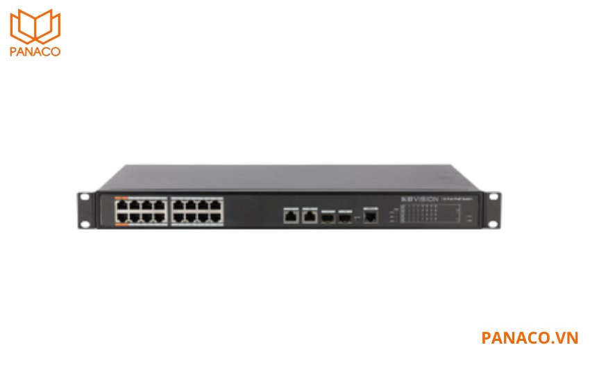 KX-CSW16-PF thiết kế với 16 cổng PoE tốc độ 10/100Mbps