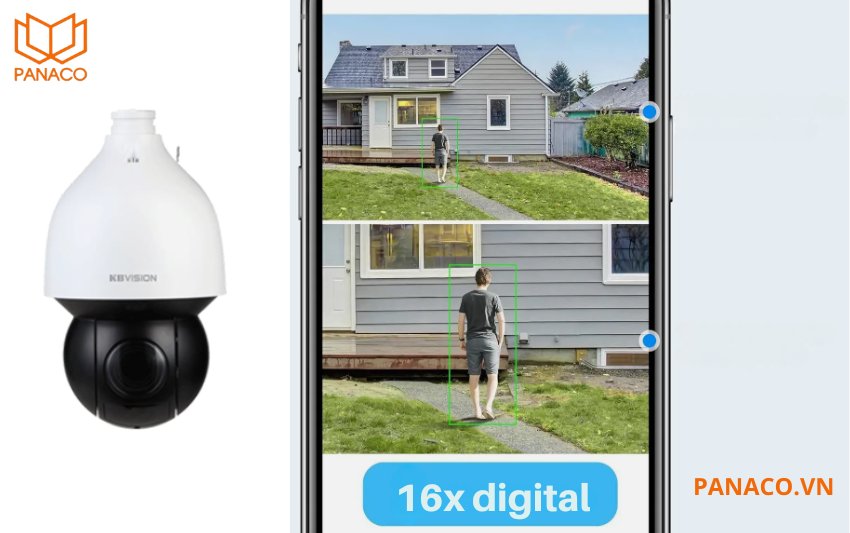 Camera IP Kbvision Speed dome PTZ 4MP KX-DAi4328GPN3 hỗ trợ zoom số 16x