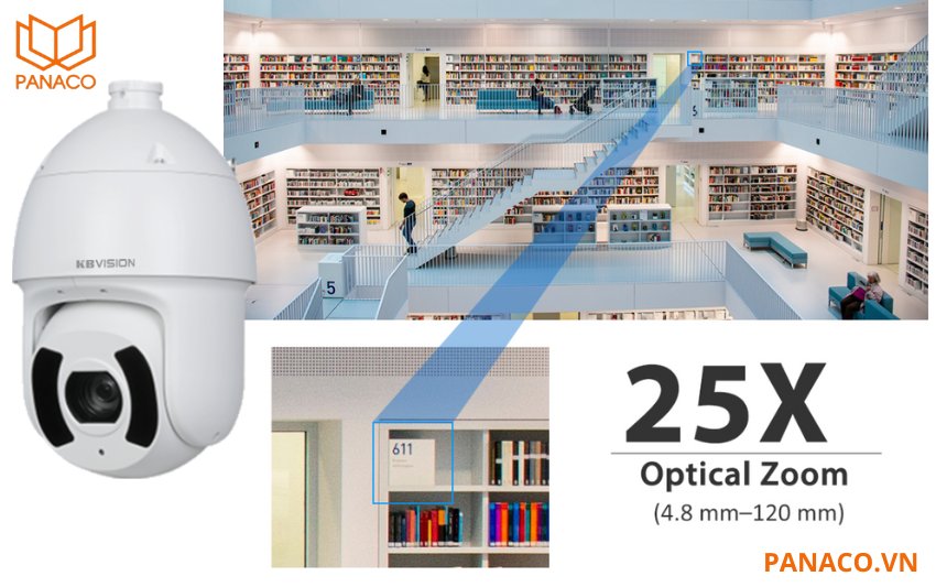 KX-EAi2259UPN là dòng camera zoom quang được trang bị ống kính zoom quang học 25X