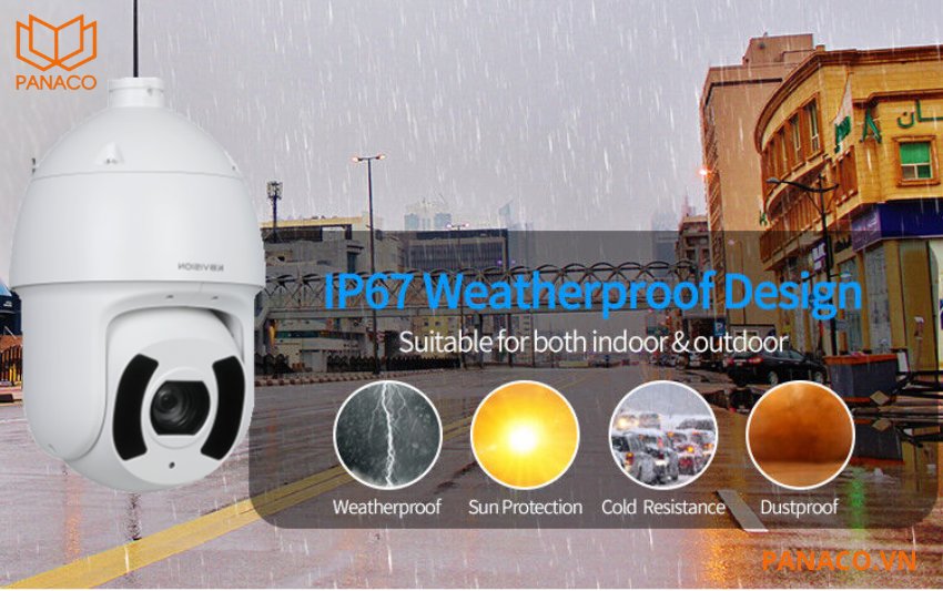 KX-EAi4459UPN lắp đặt ngoài trời tốt nhờ chuẩn bảo vệ IP67