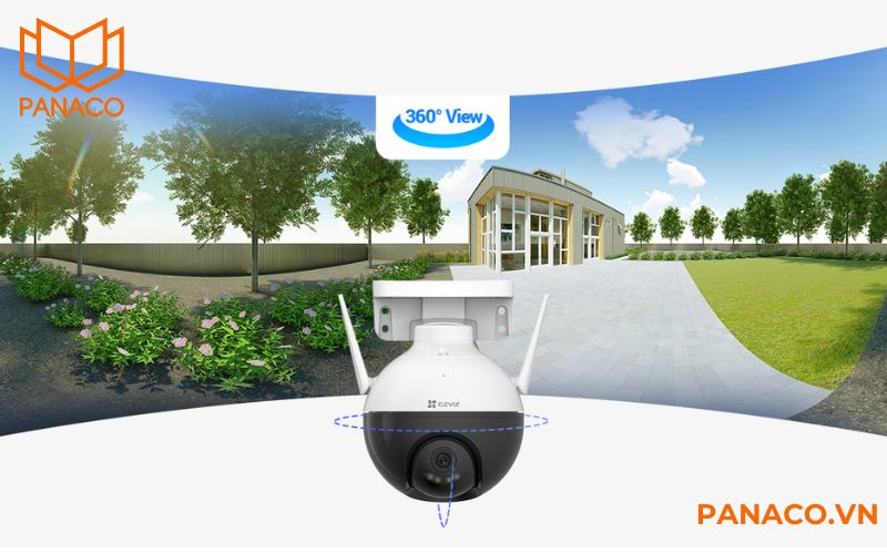 Khả năng xoay 360 độ của Ezviz C8W