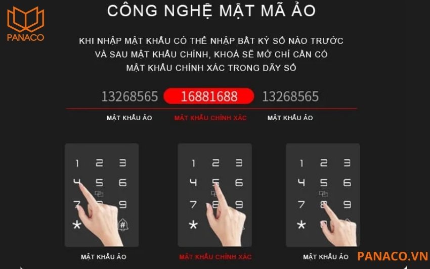 Công nghệ mật mã ảo của khóa Demax EL966 BROWN CNC