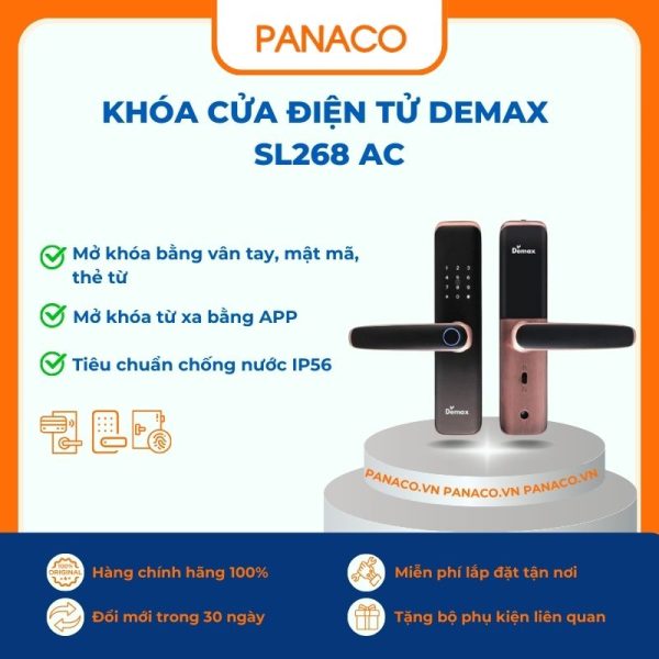 Khóa cửa điện tử Demax SL268 AC