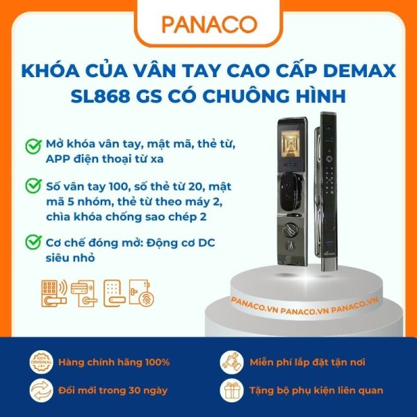 Khóa cửa điện tử Demax SL868 GS