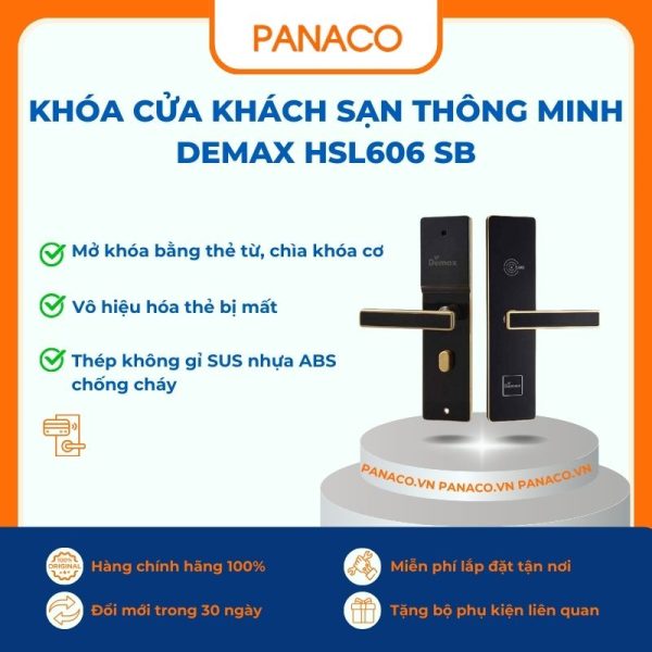 Khóa cửa khách sạn thông minh Demax HSL606 SB