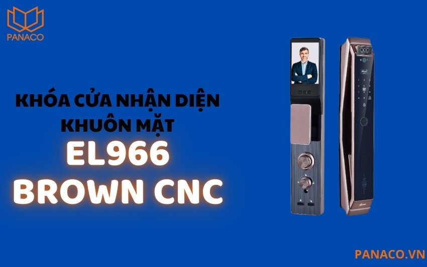 Khóa cửa nhận diện khuôn mặt Demax EL966 BROWN CNC