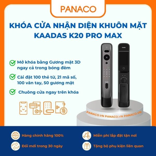 Khóa cửa nhận diện khuôn mặt Kaadas K20 Pro Max