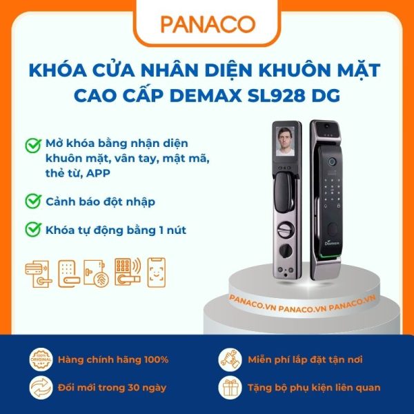Khóa cửa nhân diện khuôn mặt cao cấp Demax SL928 DG