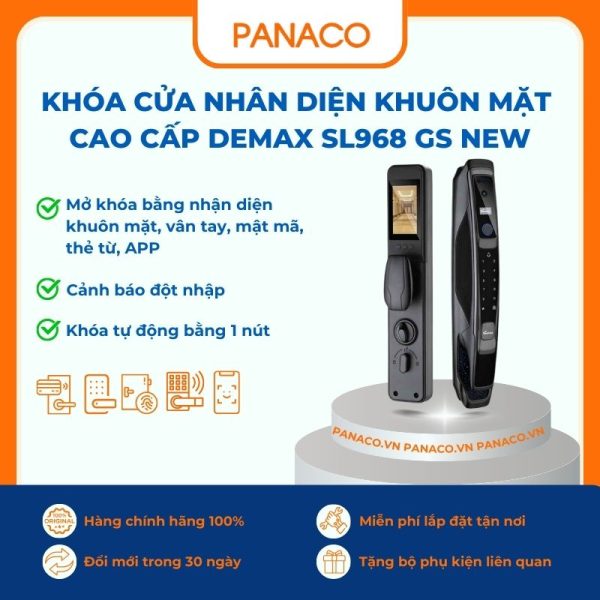 Khóa cửa nhân diện khuôn mặt cao cấp Demax SL968 GS NEW
