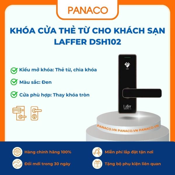 Khóa cửa thẻ từ cho khách sạn Laffer DSH102