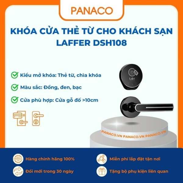 Khóa cửa thẻ từ cho khách sạn Laffer DSH108