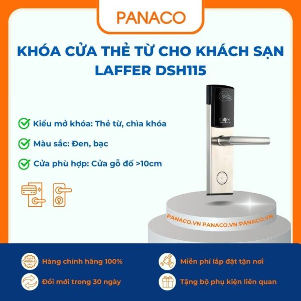 Khóa cửa thẻ từ cho khách sạn Laffer DSH115