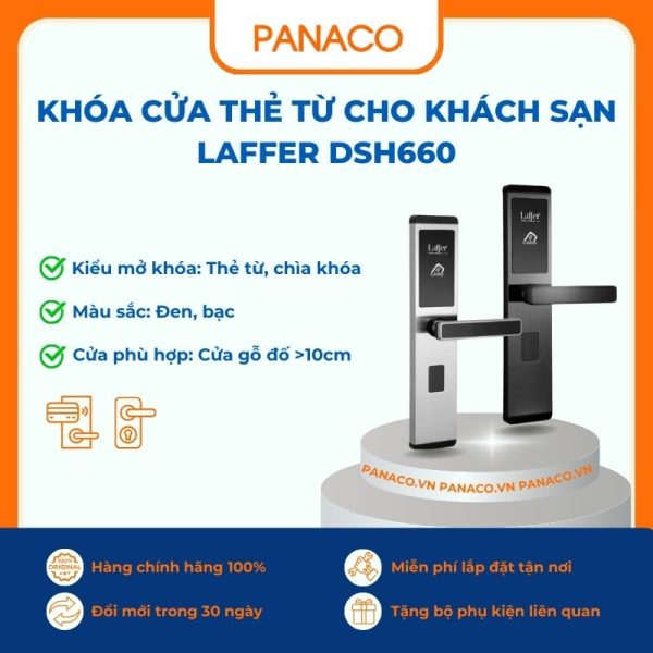 Khóa cửa thẻ từ cho khách sạn Laffer DSH660